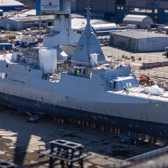 First multi-purpose corvette built at Rauma Shipyard
