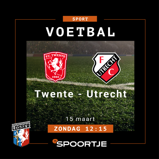 FC Twente - FC Utrecht a.s. zondag LIVE op groot scherm