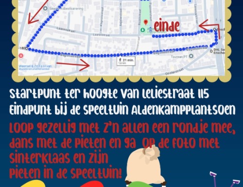 De route van Sint &amp; zijn Pieten